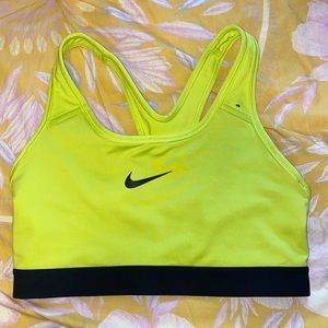 Nike sports bra, small, neon yellow/green